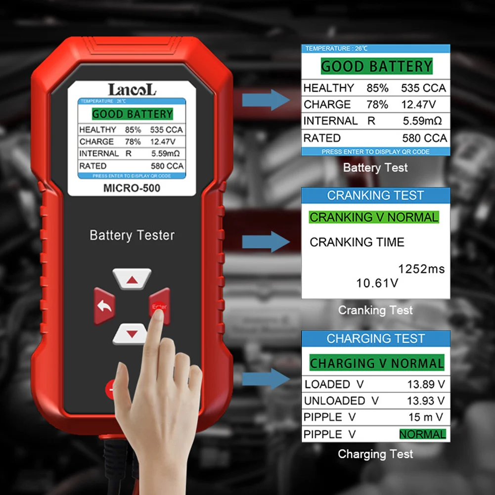 12V 24V Battery Tester LCD Display Battery Capacity Tester Professional Battery  - $87.87