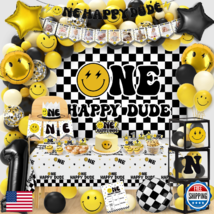 One Happy Dude 1st Birthday Decorations - Lightning Bolt Backdrop Balloo... - $50.55