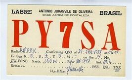 PY7SA QSL Card Labre Brasil 1958 Base Aerea De Forteleza - $10.89