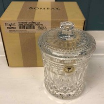 New vintage Bombay Crystal Sugar Jam Jar 5” Condiment Containers 3301502 - $85.14