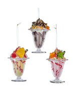 KURT ADLER SET OF 3 ASSORTED ICE CREAM SUNDAE w/CUP CHRISTMAS ORNAMENTS - $452.25 MXN