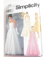 Simplicity 7068 Wedding Gown Craft Sewing Pattern Bridesmaid Formal 14 1... - £9.19 GBP