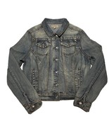 Earl Jean Denim Jacket Womens Large Rhinestone Jean Stretch Button Up - €21,31 EUR