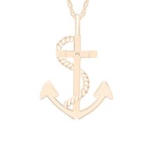 Swara Ecom 14K White/Yellow/Rose Gold Plated Sterling Silver Nautical An... - £30.52 GBP