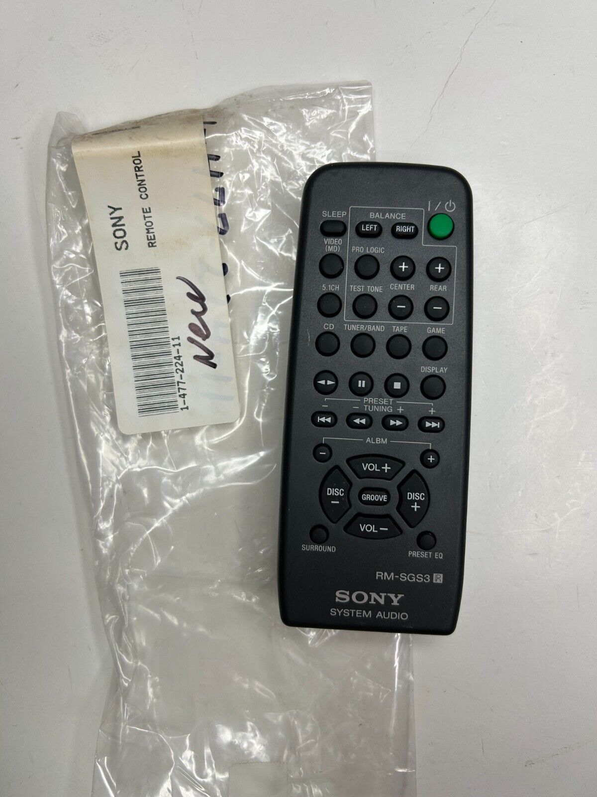 Sony RM-SGS3 Stereo Remote NOS for HCDGS300AV MHCGS300AV MHCGS3000AV MHCG5300AV  			