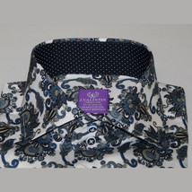 Men Shirt J.Valintin Turkey Usa 100% Egyptian Cotton Axxess Style A113-11 Blue image 12