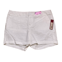 Merona Shorts Size 8 Fresh White Textured Cotton 34&quot; Waist 5&quot; Inseam Womens - £15.02 GBP