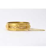 Authenticity Guarantee 
Victorian 14K Yellow Gold Bangle Bracelet Etrusc... - £1,516.87 GBP