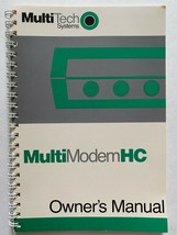 Vintage 1980s MultiTech Systems MultiModem HC Spiral Bound Owners Manual - £31.45 GBP