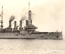 WWI Battleship USS North Carolina Navy Ship Real Photo Postcard - £22.67 GBP