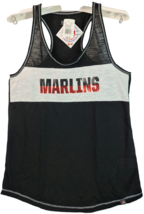 Majestic Athletic Women&#39;s Miami Marlins Game Time Glitz Tank Top, Black,... - $11.87