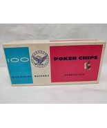 Pack Of (100) Vintage Poker Chips Interlocking Washable Unbreakable - $17.81