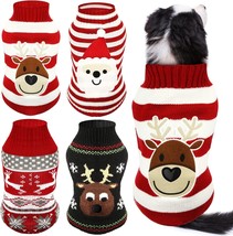 4 Pieces Dog Christmas Holiday Knit Sweaters - Size: XL - £15.57 GBP