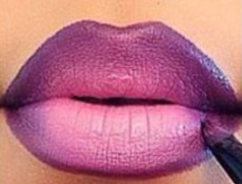 Black up Ombre Lips Double-Ended Contour Pencil  CONTL04 Fig &amp; Gray Nude... - $381.41 MXN