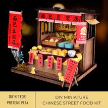 DIY Miniature Chinese Street Food Kit, Miniature Bakery Shop DIY Craft, ... - $35.00