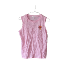 BP Muscle Tank Top Women Size XS Pink Opal Mushrooms Graphic Print - £15.03 GBP