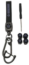 Genuine Leather Lanyard &amp; 4 Black Metal Tire Stem CapsFor Dallas Cowboy ... - $45.19 CAD