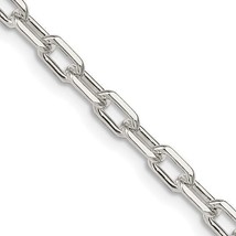 Amore La Vita Sterling Silver 4.3mm Diamond-cut 7 inch Open Link Cable Bracelet - £73.85 GBP