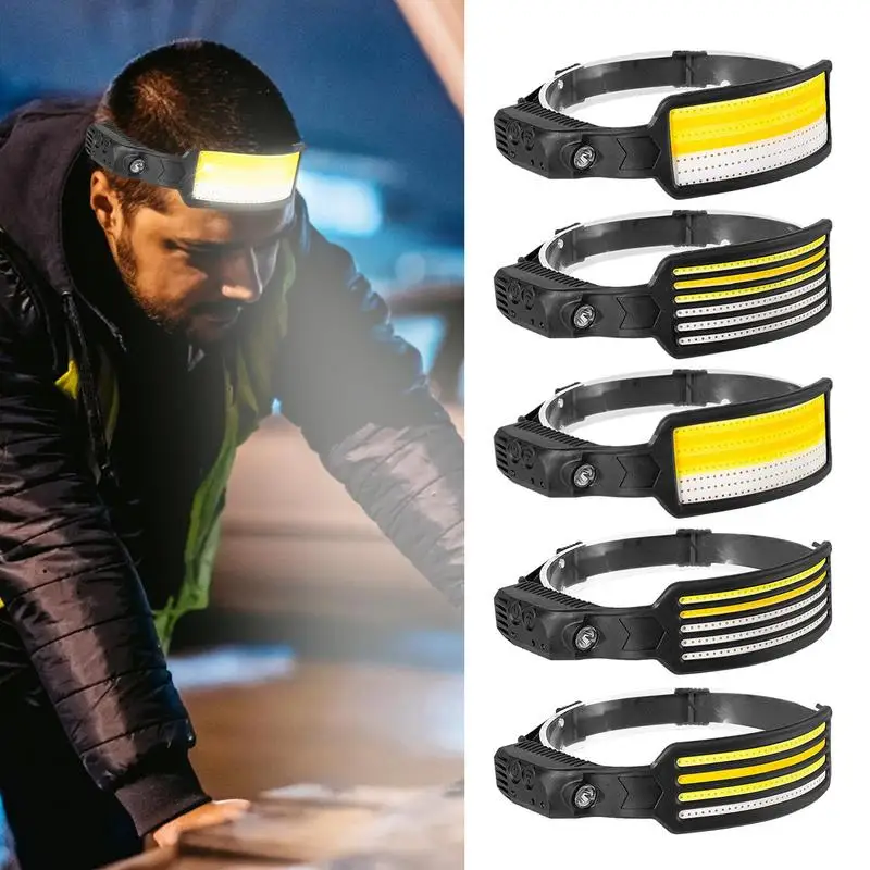 LED Headlamp Outdoor Ultra-Light Bright Headlamps With Motion Sensor For - £14.53 GBP+
