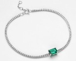 Ling silver emerald bracelet female 1 25ct wedding bracelet for women fine jewelry thumb155 crop
