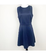 Alya Navy Blue Lace Trim Sleeveless Swing Fit And Flare Dress Size Medium - $11.09