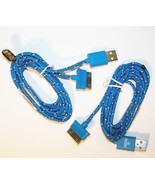 2 assorted color CLOTH RD IPHONE 5 6 6S CHARGER PHONE CORD - $6.41 CAD