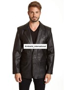 Formal Men Stylish Handmade Black Genuine Business Lambskin Blazer 100%L... - €101,01 EUR