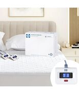 Heated Mattress Pad Queen Size, Luxury Quilted Electric Bed Warmer with ... - $176.22