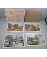 Currier and Ives &quot;American Homestead&quot; Vintage Lithographs 5 x 7 Set of 4... - $26.39 CAD