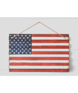 American Flag Large Wall Hanging in distressed metal - $91.20 CAD