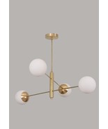  Mid Century Starburst Chandelier 4 Arms Pendant Sputnik Chandelier. - $430.00