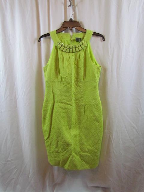 Taylor Green Sleeveless A Line Matching Covered Button Embellished Neckl... - $5.69