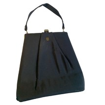 Vintage Black Shoulder Handbag with gold accents - $19.01