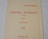 Douze Etudes 12 Estudos pour Guitare by H. Villa-Lobos  - £12.16 GBP