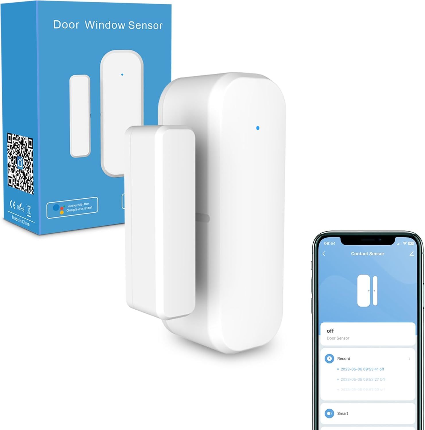 1-Pack Smart Door And Window Sensor, 2.4G Wifi Door Sensor, Tuya/Smart Life - $32.99