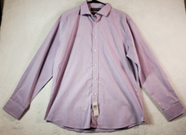 Nick Graham Dress Shirt Mens Size 16.5 Purple Long Sleeve Collared Button Down - £14.89 GBP