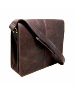 15&quot; buffalo leather messenger bag laptop case office briefcase gift for ... - $116.54 CAD