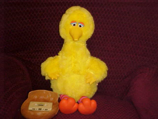 Talking Big Bird Plush Toy With Tape and Nest By Ideal 1986 Works - £80.17 GBP