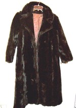 Size 12/14 - Vintage Full Length (Faux) Fur Coat Size ~ Size 12/14 - £196.74 GBP