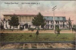 NC Southern Pines Hotel North Carolina Beautiful Hand Colored Postcard X2 - £11.95 GBP