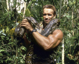 Predator Arnold Schwarzenegger holding giant python snake in jungle 8x10 Photo - £8.40 GBP
