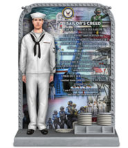 The Sailor&#39;s Creed U.S. Navy Tribute Sculpture Hamilton Collection LE Sculpture - £66.41 GBP