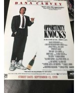 Vintage Video Rental 81/2&quot; Plastic Display Card Oppurtunity Knocks Dana ... - $156.88 MXN