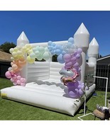 Inflatable White Bounce House With Bouncy Area Jump Castles Party Gift F... - £1,267.34 GBP
