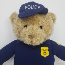 Gund Police Teddy Bear Brown Blue Uniform 16&quot; Heads and Tales Soft Body - £14.10 GBP