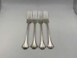 Set of 4 Reed &amp; Barton Silverplate FRENCH CHIPPENDALE Dinner Forks - $44.99