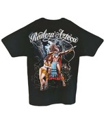 REALEZA AZTECA Mexican Graphic M T-Shirt Princess Warrior Eagle  - £14.50 GBP