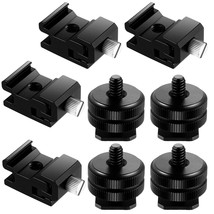 NEEWER 8-Piece 1/4 Cold Shoe Mount and Hot Shoe Flash Stand Adapter Set - $30.99