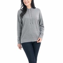 Hilary Radley Womens Long Sleeves Cozy Sweater Hoodie Size Medium,Heather Gray - £34.99 GBP