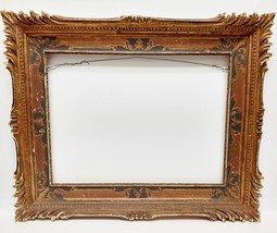 Antique Large Ornate Victorian Baroque Gilt Solid Wood Picture Frame 3-D 17&quot;x21&quot; - £159.07 GBP